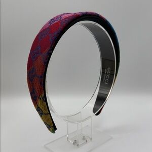 Upcycled Gucci Multicolor GG Jacquard Padded Headband